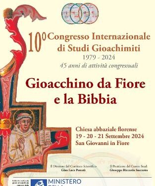 DEFINITO IL PROGRAMMA DEL X° CONGRESSO GIOACHIMITA