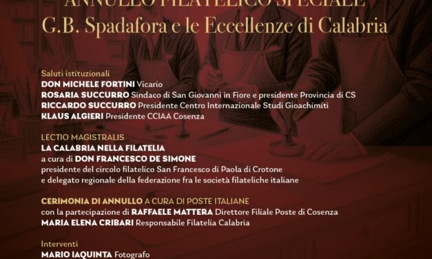 POSTE ITALIANE: ANNULLO FILATELICO E UNA CARTOLINA DEDICATI AL 70° ANNIVERSARIO DI “G. B. SPADAFORA”