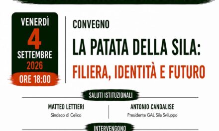 La Patata della Sila protagonista a Celico: venerdì 4 settembre il convegno “Filiera, Identità e Futuro”